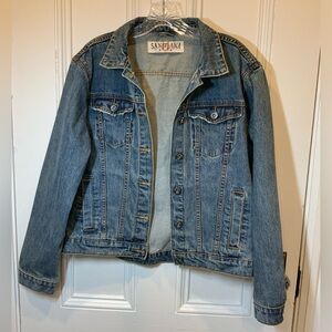 Santana Jean Jacket  with Accented Stitching on Front - Size M